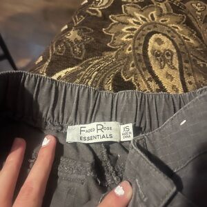 Faded Rose Essentials Gray Pants